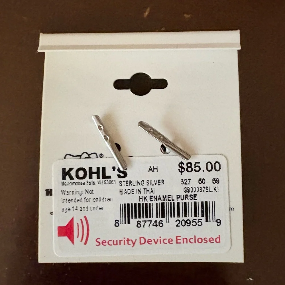 Hello Kitty Sterling Silver Enamel Purse Pendant - Picture 5 of 5